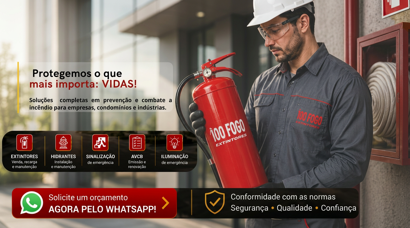 100 Fogo Extintores — Proteção contra incêndio para empresas, condomínios e indústrias